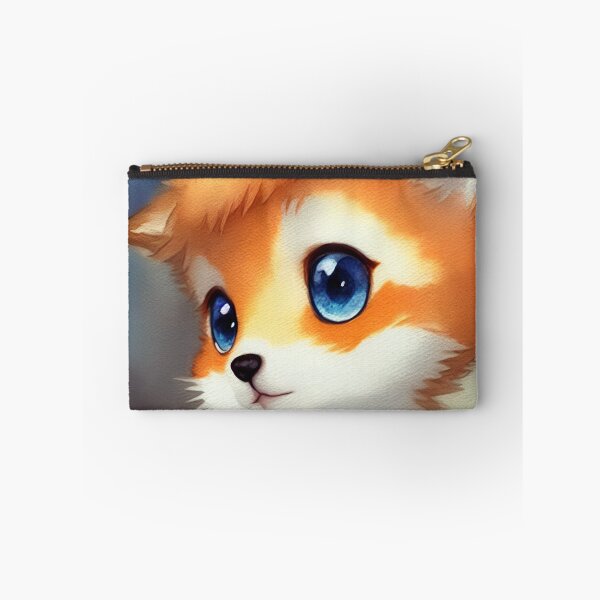 Item preview, Cute and happy little fox sitting in nature, watercolor painting designed and sold by Girly-Universe.