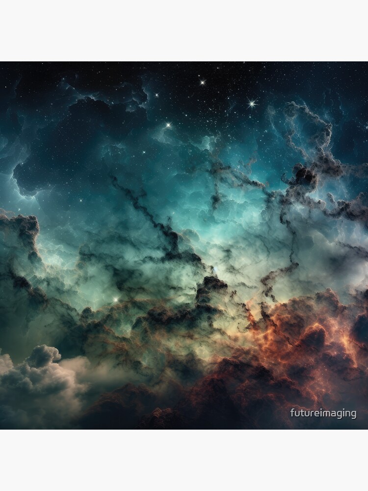 Thumbnail 3 of 3, Sticker, Cosmic Entanglement - Galaxy of Colors designed and sold by futureimaging.