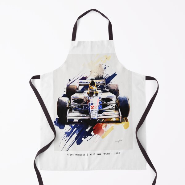 Item preview, Nigel Mansell 1992 Williams FW14B F1 Watercolour Painting Print designed and sold by PicTechNowArt.