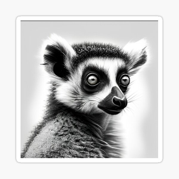 Item preview, Mesmerizing Lemur: Striking Pencil Drawing of a Unique Primate designed and sold by Pencil-Art.