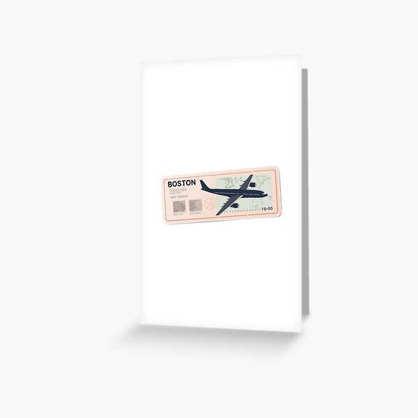 Item preview, Boston Plane Ticket designed and sold by ericgustafsson.