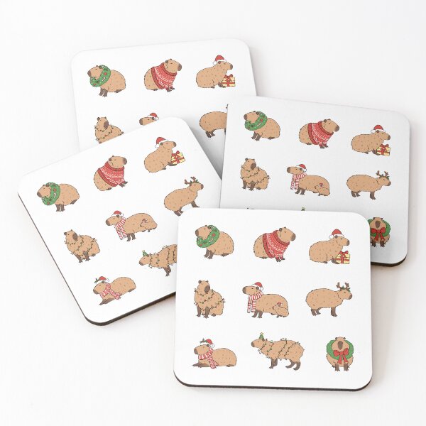 Item preview, Cute capybara christmas pack a wonderful and fun holiday design for capybara lovers designed and sold by Yarafantasyart.