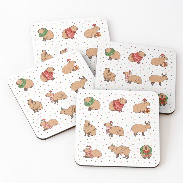 Item preview, Cute capybara christmas pack a wonderful and fun holiday design for capybara lovers designed and sold by Yarafantasyart.