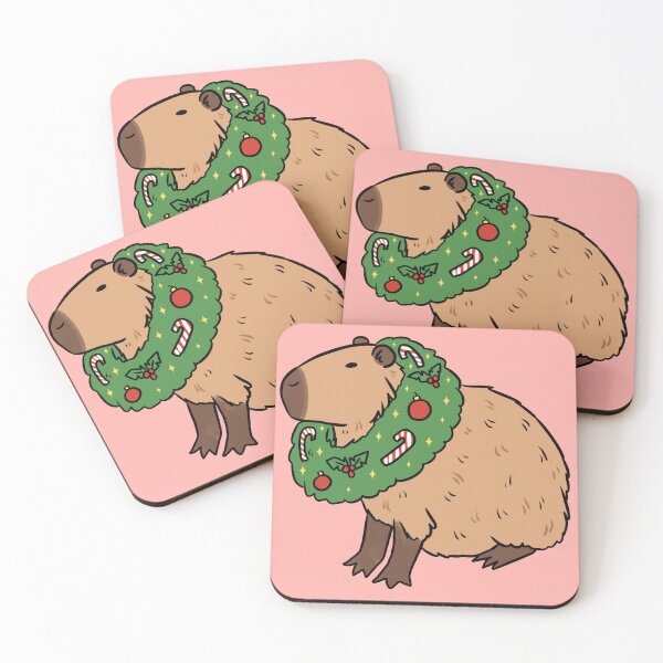 Item preview, Cute christmas capybara illustration  designed and sold by Yarafantasyart.