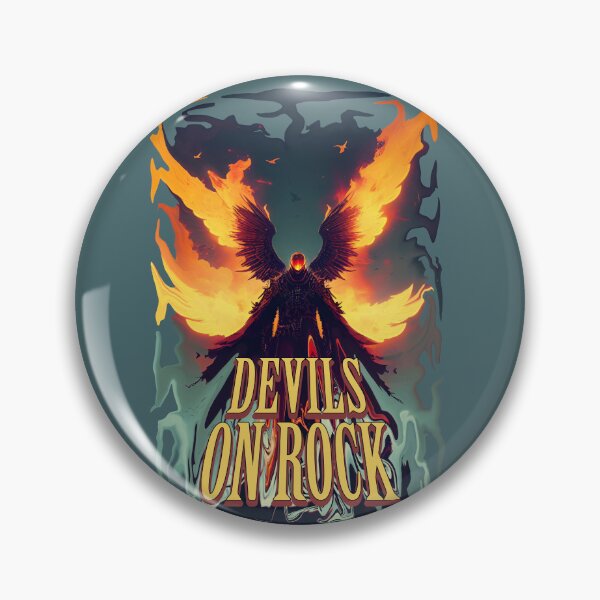 Item preview, fantastic wings devil skull on rock graphic design and illustration by ironpalette designed and sold by ironpalette.