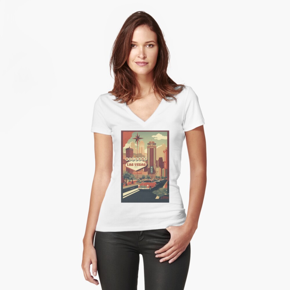 Item preview, Fitted V-Neck T-Shirt designed and sold by LoinneSio.