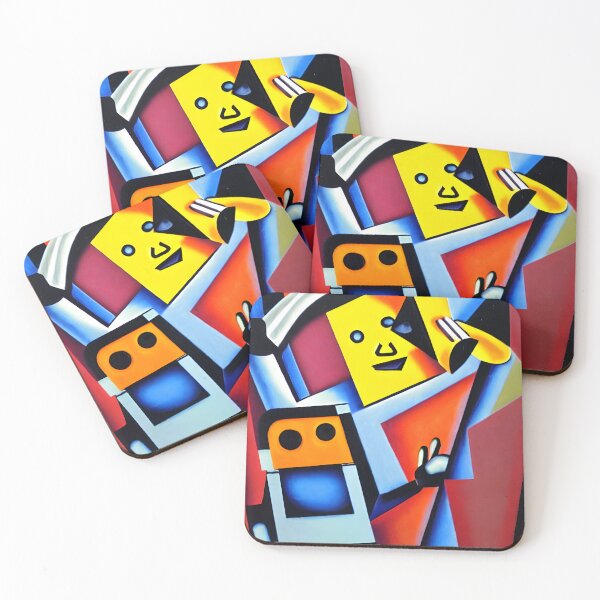 Aperçu de l'œuvre Robot style cubisme créée et vendue par CRAFTER-MEDIA.