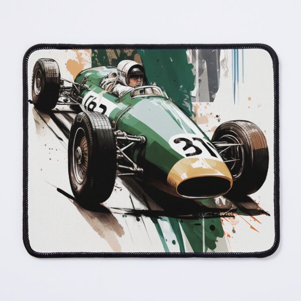 Item preview, Cooper Bruce Mclaren 1959 Cooper T51 F1 Watercolour Painting Print designed and sold by PicTechNowArt.