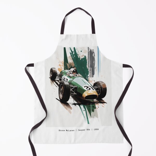 Item preview, Cooper Bruce Mclaren 1959 Cooper T51 F1 Watercolour Painting Print designed and sold by PicTechNowArt.