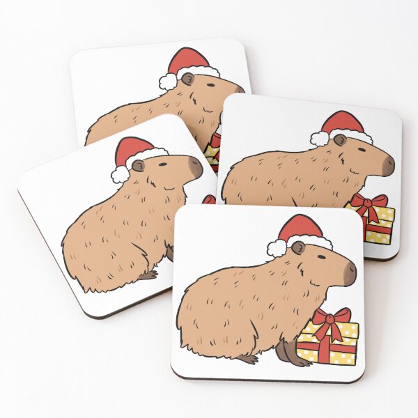 Item preview, Cute christmas capybara illustration  designed and sold by Yarafantasyart.