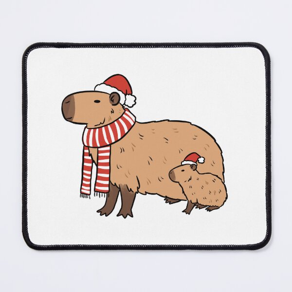 Item preview, Cute christmas capybara mom and kid illustration  designed and sold by Yarafantasyart.