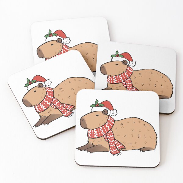 Item preview, Cute christmas capybara illustration  designed and sold by Yarafantasyart.