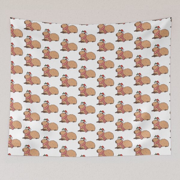 Item preview, Cute christmas capybara illustration  designed and sold by Yarafantasyart.