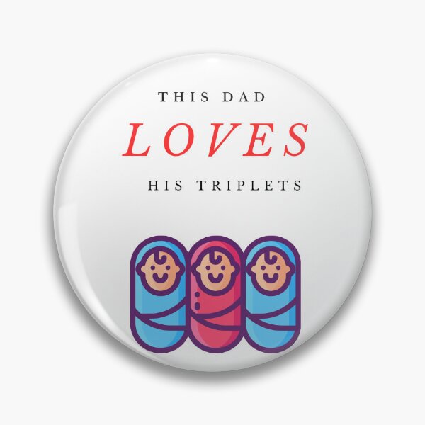 Aperçu de l'œuvre Ce papa aime ses triplés créée et vendue par 0allthing.