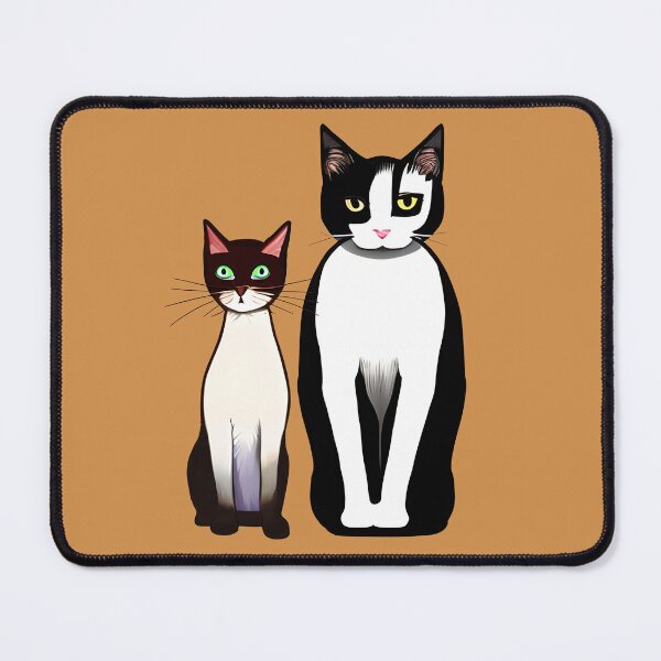 Item preview, Retro Modern Black and White Cat and Kitten designed and sold by Marymarice.