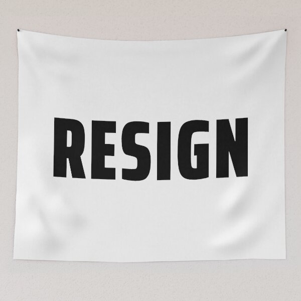 Item preview, Black Resign designed and sold by ViewerEqualsPhoton.