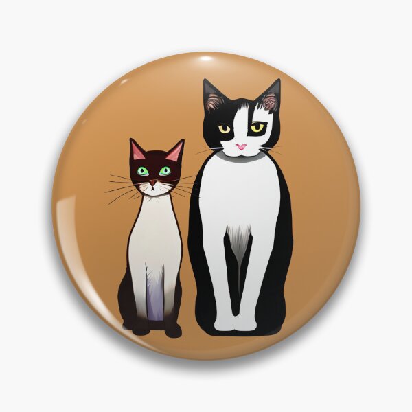 Item preview, Retro Modern Black and White Cat and Kitten designed and sold by Marymarice.