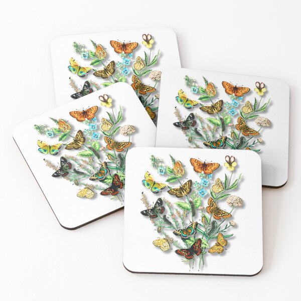 Item preview, BUTTERFLIES SUMMER FLOWERS COLORFUL PLANTS NATURE designed and sold by CeraRoss.