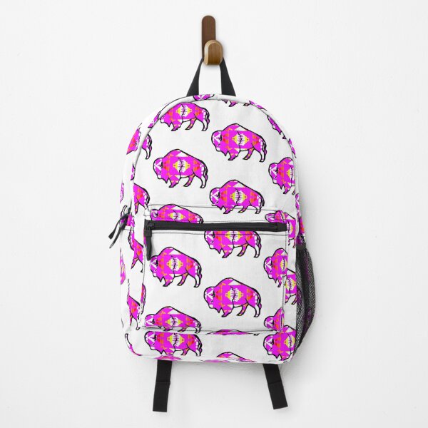 Item preview, Pink / Fire Color / White Native Print Buffalo designed and sold by JMWCD.