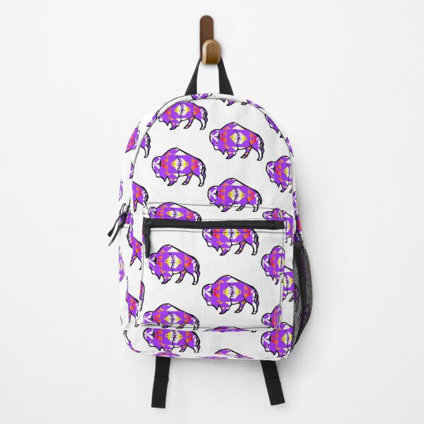 Item preview, Purple / Fire Color / White Native Print Buffalo designed and sold by JMWCD.