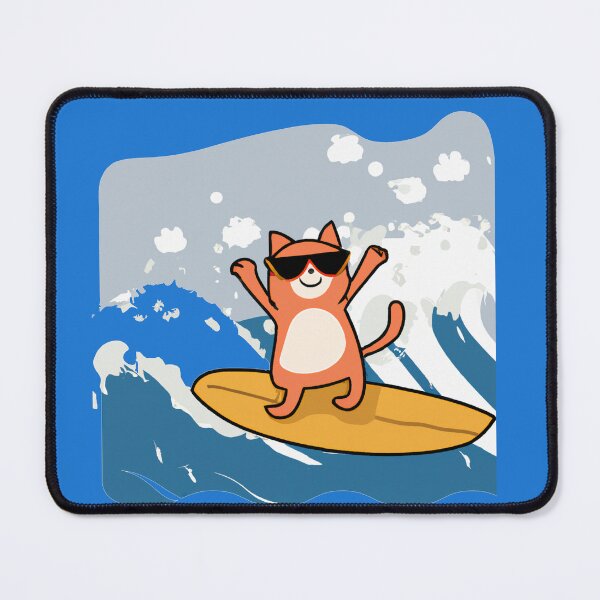 Item preview, surfing cat designed and sold by MGphotoart.