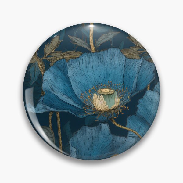 Artikelvorschau, Wunderschöner blauer Mohn aus dem Himalaya, schöne Details, Vegetationsmuster entworfen und verkauft von Louis-MDK.