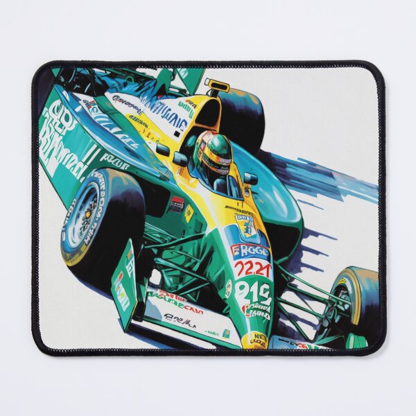 Item preview, Jos Verstappen 1994 Benetton B194 F1 Watercolour Painting Print designed and sold by PicTechNowArt.