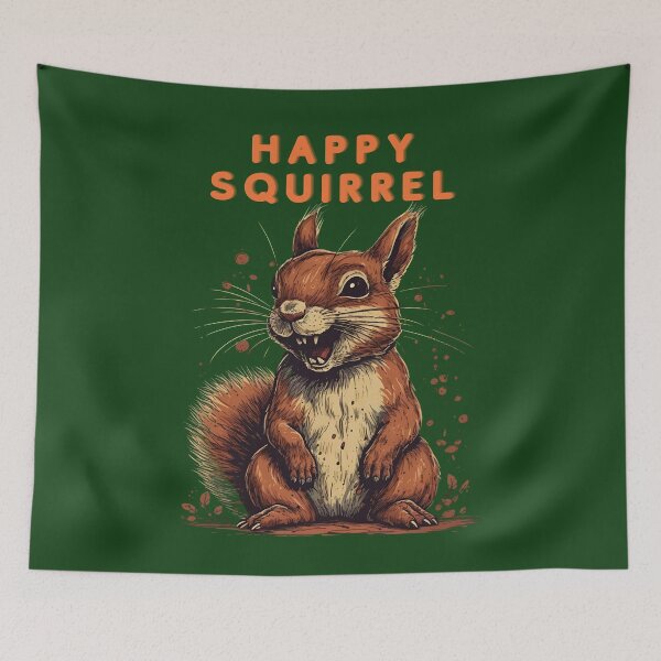 Item preview, Happy Squirrel Funny Little designed and sold by michallaga.