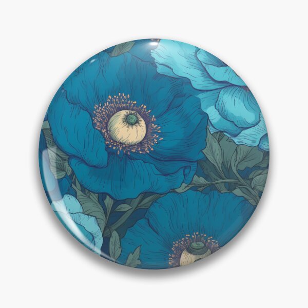 Artikelvorschau, Wunderschöner blauer Mohn aus dem Himalaya, schöne Details, Vegetationsmuster entworfen und verkauft von Louis-MDK.