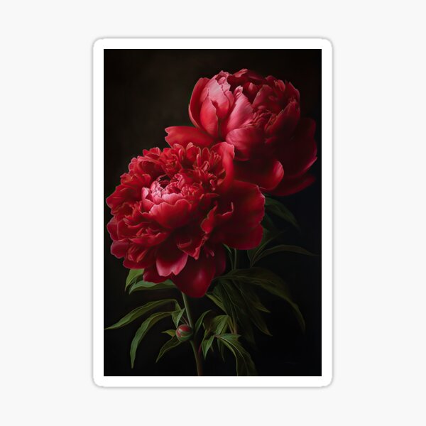 Aperçu de l'œuvre Pivoines rouges créée et vendue par Vanover Designs.
