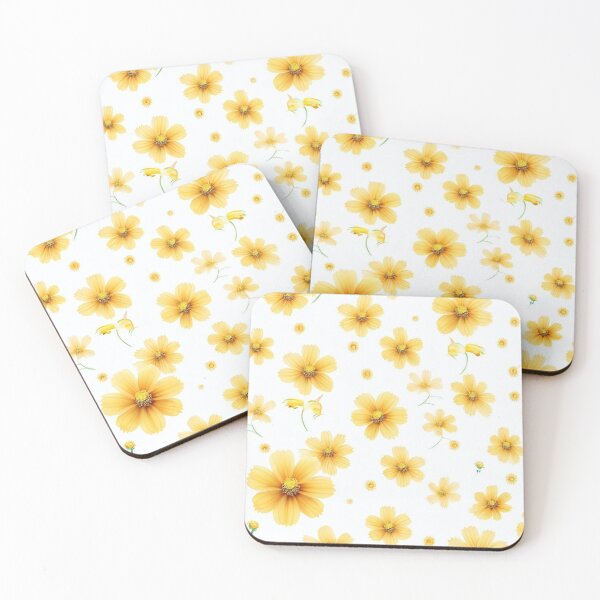 Item preview, Yellow Cosmos Flowers Pattern designed and sold by Pattrosity.