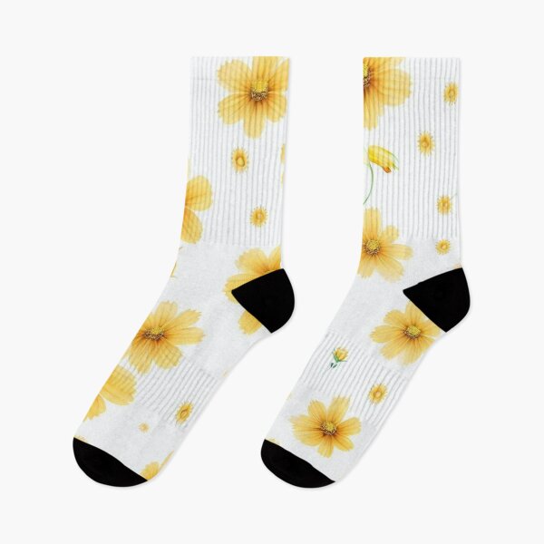 Item preview, Yellow Cosmos Flowers Pattern designed and sold by Pattrosity.