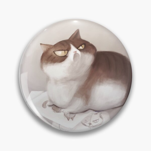Item preview, Grumpy tabby cat illustration on a pile of sketches designed and sold by Zita Safranek.