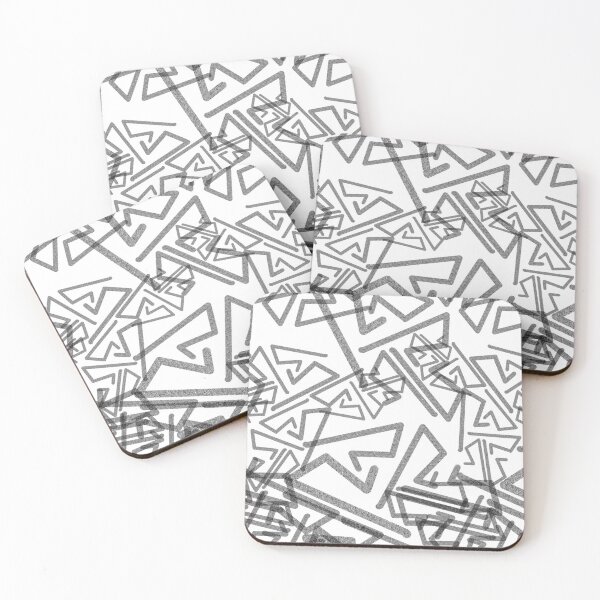 Item preview, Black & White Urban Street Graffiti Linear Pattern designed and sold by that5280lady.