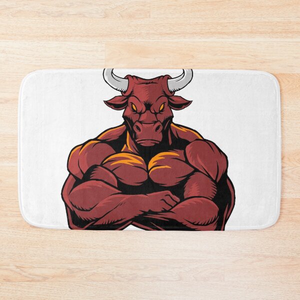 Item preview, ANGRY BULL (WHITE) designed and sold by RUBYAL.