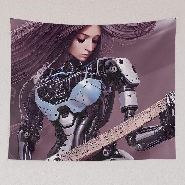 Item preview, Cybernetic Girl Guitarist designed and sold by magikman65.