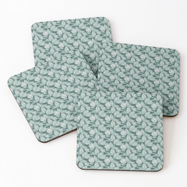 Item preview, green and white fig leaf pattern designed and sold by PixaBella.