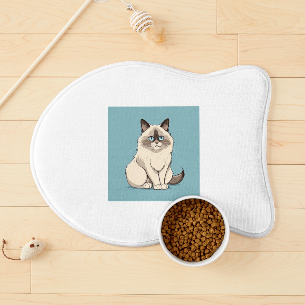 Ragdoll Cartoon Cat Coaster, Engraved · Creative Fabrica
