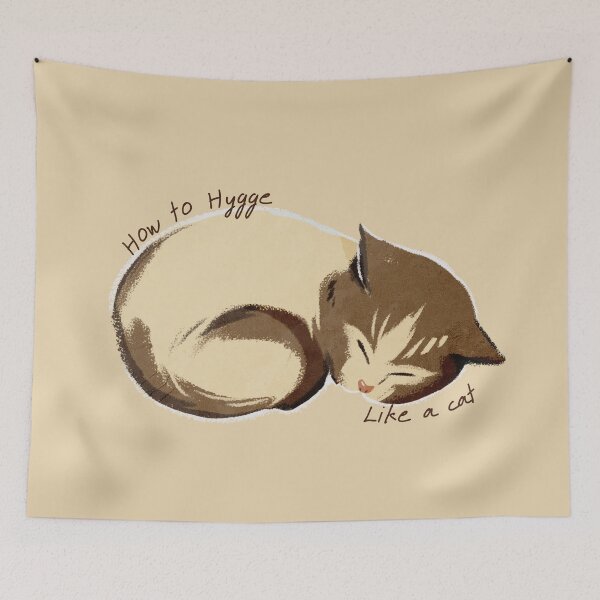 Item preview, Hygge Like A Cat Sleeping designed and sold by AlpacaSmokes.