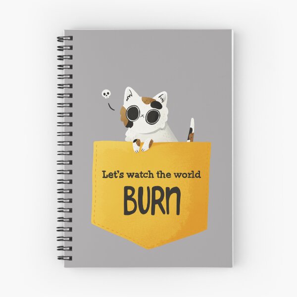 Item preview, Little pyromaniac kitten sitting in a pocket designed and sold by Zita Safranek.