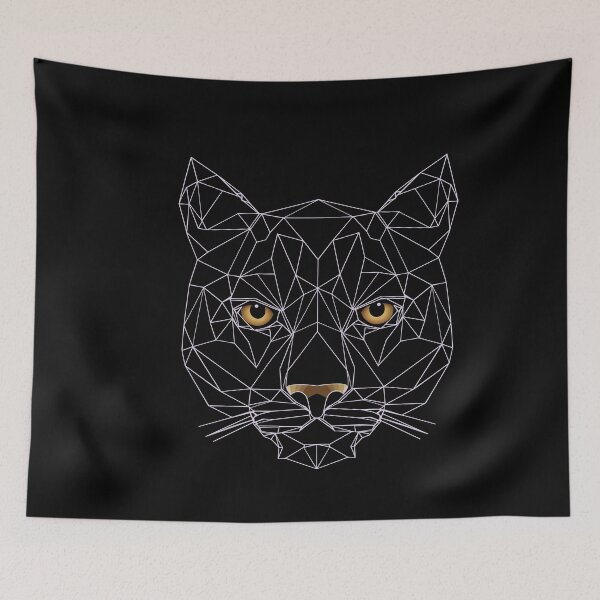 Item preview, cat portrait, polygons, abstract, lines, vector designed and sold by Gerald Waters.