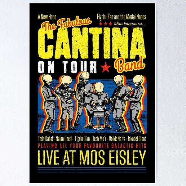 Item preview, Cantina Band Live At Mos Eisley designed and sold by Candywrap Studio.
