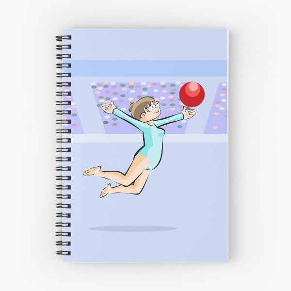 Item preview, Artistic gymnastic girl jumping with ball in the International Games designed and sold by DibuHumor.