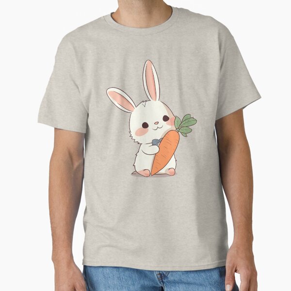 Vintage Bunny With a Big Carrot Design Classic T-Shirt