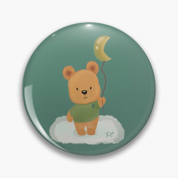 Item preview, Cute little bear with a moon balloon  designed and sold by byMariZen.
