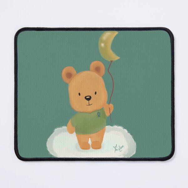 Item preview, Cute little bear with a moon balloon designed and sold by byMariZen.