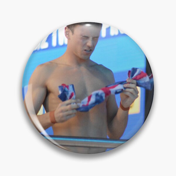 Item preview, Tom Daley 2016 with GB towel - eyes closed designed and sold by Katonym.