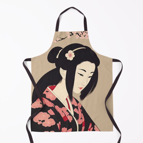 Item preview, Ukiyo-e Japanese Art - Beautiful Woman Sitting Under Cherry Blossom designed and sold by allovervintage.