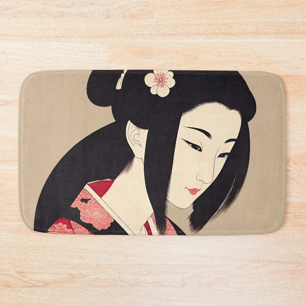 Item preview, Ukiyo-e Japanese Art - Beautiful Woman Sitting Under Cherry Blossom designed and sold by allovervintage.