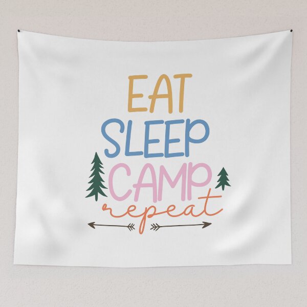 Item preview, 'Eat Sleep Camp Repeat' the camping life cycle designed and sold by coolteesok.